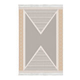 Dekoreko Kaymaz Taban Djt Salon Halısı Yıldız Deri Saçaklı Modern P1526