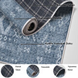 Dekoreko Kaymaz Taban Djt Salon Halısı Star Pamuk İskandinav F5137