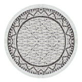 Dekoreko Kaymaz Taban Djt Salon Halısı Star Pamuk Saçaklı Yuvarlak İskandinav F5081