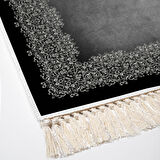 Dekoreko Kaymaz Taban Djt Banyo Halısı Yıldız Deri Saçaklı Modern 1674