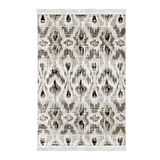 Dekoreko Kaymaz Taban Djt Salon Halısı Yıldız Deri Saçaklı İskandinav F5136