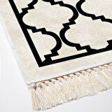 Dekoreko Kaymaz Taban Djt Mutfak Halısı Star Pamuk Saçaklı Modern 688M