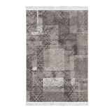 Dekoreko Kaymaz Taban Djt Mutfak Halısı Yıldız Deri Saçaklı İskandinav F5132