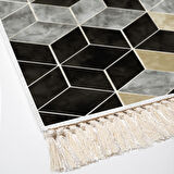 Dekoreko Kaymaz Taban Djt Mutfak Halısı Yıldız Deri Saçaklı İskandinav 2146M