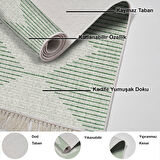 Dekoreko Kaymaz Taban Djt Salon Halısı Trend Saçaklı İskandinav F5085