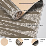 Dekoreko Kaymaz Taban Djt Mutfak Halısı Yıldız Deri Modern M5045