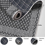 Dekoreko Kaymaz Taban Djt Salon Halısı Star Pamuk Modern M5001