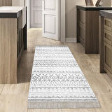 Dekoreko Kaymaz Taban Djt Mutfak Halısı Star Pamuk Saçaklı İskandinav F5078