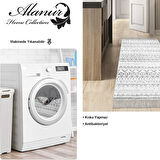 Dekoreko Kaymaz Taban Djt Mutfak Halısı Star Pamuk Saçaklı İskandinav F5078