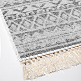 Dekoreko Kaymaz Taban Djt Mutfak Halısı Star Pamuk Saçaklı İskandinav F5078