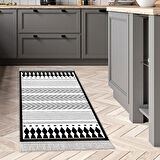 Dekoreko Kaymaz Taban Djt Mutfak Halısı Yıldız Deri Saçaklı İskandinav M1273