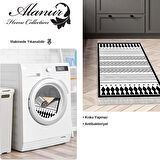 Dekoreko Kaymaz Taban Djt Mutfak Halısı Yıldız Deri Saçaklı İskandinav M1273