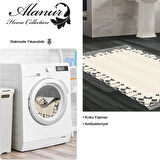 Dekoreko Kaymaz Taban Djt Banyo Halısı Trend Saçaklı Modern 1945