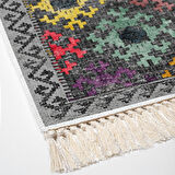 Dekoreko Kaymaz Taban Djt Banyo Halısı Star Pamuk Saçaklı İskandinav F5008