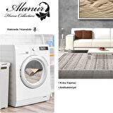 Dekoreko Kaymaz Taban Djt Salon Halısı Yıldız Deri Saçaklı İskandinav F5078