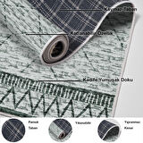 Dekoreko Kaymaz Taban Djt Salon Halısı Star Pamuk İskandinav F5081