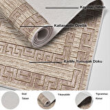 Dekoreko Kaymaz Taban Djt Mutfak Halısı Trend Modern F5036
