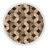 Dekoreko Kaymaz Taban Djt Mutfak Halısı Trend Saçaklı Yuvarlak Modern 1926