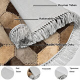 Dekoreko Kaymaz Taban Djt Mutfak Halısı Trend Saçaklı Yuvarlak Modern 1926