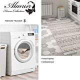 Dekoreko Kaymaz Taban Djt Mutfak Halısı Yıldız Deri Saçaklı İskandinav F5078