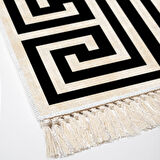 Dekoreko Kaymaz Taban Djt Salon Halısı Star Pamuk Saçaklı Modern 658M