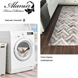 Dekoreko Kaymaz Taban Djt Mutfak Halısı Yıldız Deri İskandinav F5124