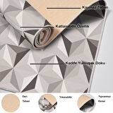 Dekoreko Kaymaz Taban Djt Mutfak Halısı Yıldız Deri Modern 1944