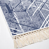 Dekoreko Kaymaz Taban Djt Mutfak Halısı Yıldız Deri Saçaklı Modern M5003