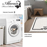 Dekoreko Kaymaz Taban Djt Banyo Halısı Yıldız Deri Saçaklı Modern 1919