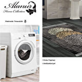Dekoreko Kaymaz Taban Djt Banyo Halısı Trend Saçaklı Modern E4052