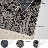 Dekoreko Kaymaz Taban Djt Mutfak Halısı Star Pamuk Saçaklı Modern Mu145