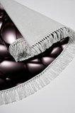 Kaymaz Dijital Mutfak & Salon Halı Trend Saçaklı Oval Geometrik E5009