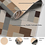 Dekoreko Kaymaz Taban Djt Salon Halısı Yıldız Deri Modern Mu113