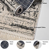 Dekoreko Kaymaz Taban Djt Mutfak Halısı Star Pamuk Saçaklı İskandinav M5141