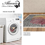 Dekoreko Kaymaz Taban Djt Salon Halısı Yıldız Deri Saçaklı Modern E4052