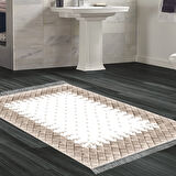 Dekoreko Kaymaz Taban Djt Banyo Halısı Trend Saçaklı Modern 1529