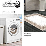 Dekoreko Kaymaz Taban Djt Banyo Halısı Trend Saçaklı Modern 1529