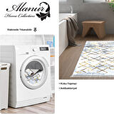 Dekoreko Kaymaz Taban Djt Banyo Halısı Trend Saçaklı Modern M5026