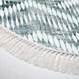 Dekoreko Kaymaz Taban Djt Mutfak Halısı Trend Saçaklı Oval İskandinav F5124