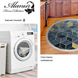 Dekoreko Kaymaz Taban Djt Mutfak Halısı Trend Saçaklı Yuvarlak İskandinav 2146M