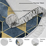 Dekoreko Kaymaz Taban Djt Mutfak Halısı Trend Saçaklı Yuvarlak İskandinav 2146M