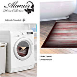 Dekoreko Kaymaz Taban Djt Banyo Halısı Yıldız Deri Saçaklı Modern 1693