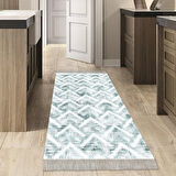 Dekoreko Kaymaz Taban Djt Mutfak Halısı Yıldız Deri Saçaklı İskandinav F5124