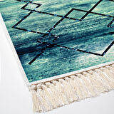 Dekoreko Kaymaz Taban Djt Salon Halısı Star Pamuk Saçaklı Modern M5006