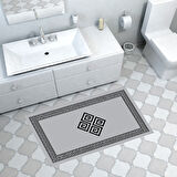 Dekoreko Kaymaz Taban Djt Banyo Halısı Yıldız Deri Modern 656M