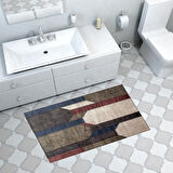 Dekoreko Kaymaz Taban Djt Banyo Halısı Yıldız Deri Modern S6505