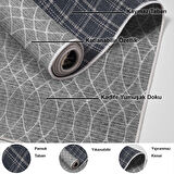 Dekoreko Kaymaz Taban Djt Salon Halısı Star Pamuk İskandinav F5084