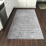 Dekoreko Kaymaz Taban Djt Mutfak Halısı Yıldız Deri Modern Mu134