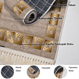 Dekoreko Kaymaz Taban Djt Salon Halısı Star Pamuk Saçaklı Modern 691M