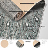 Dekoreko Kaymaz Taban Djt Mutfak Halısı Yıldız Deri Modern 743